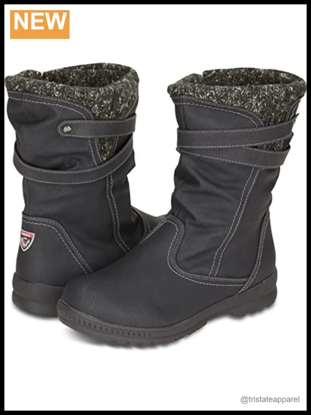 Women's Insulated Waterproof Snow Boots with Faux Fur Trim and Side Zipper
